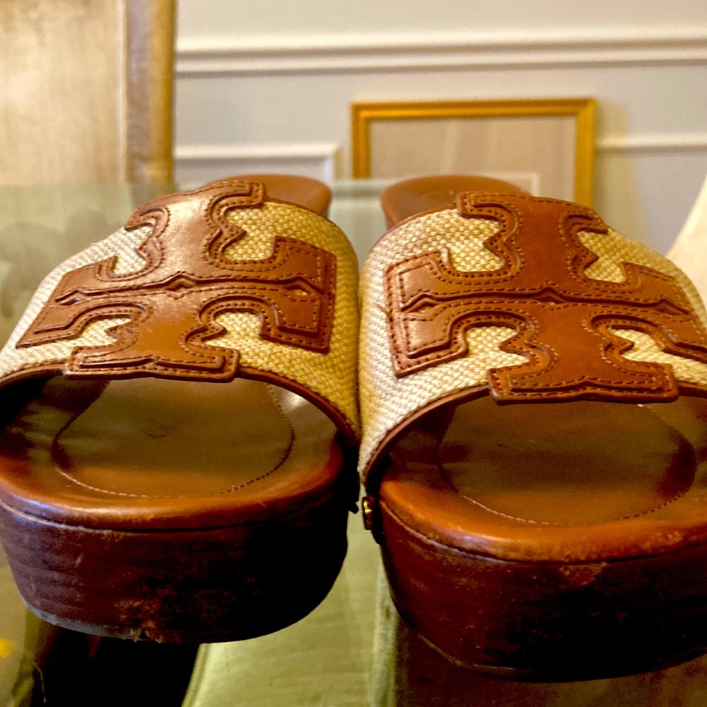 Tory Burch wedge heel mules